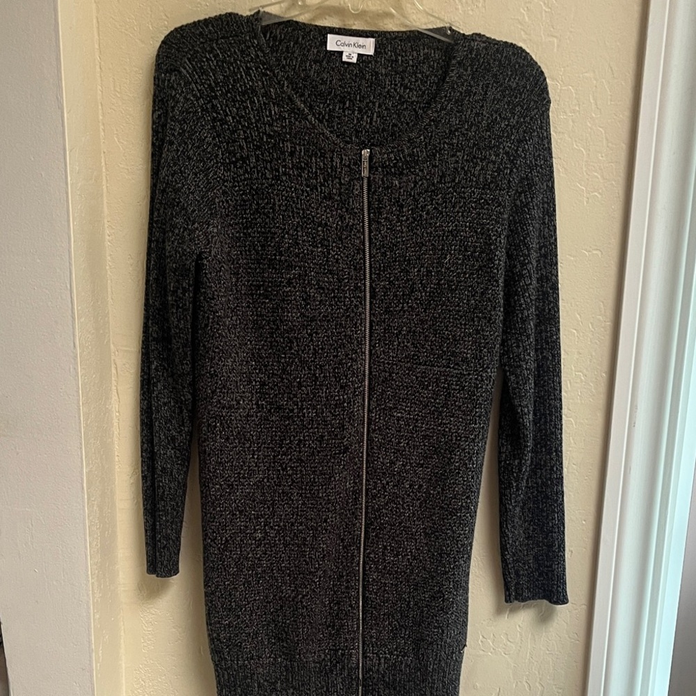 Calvin Klein Charcoal Knit Cardigan